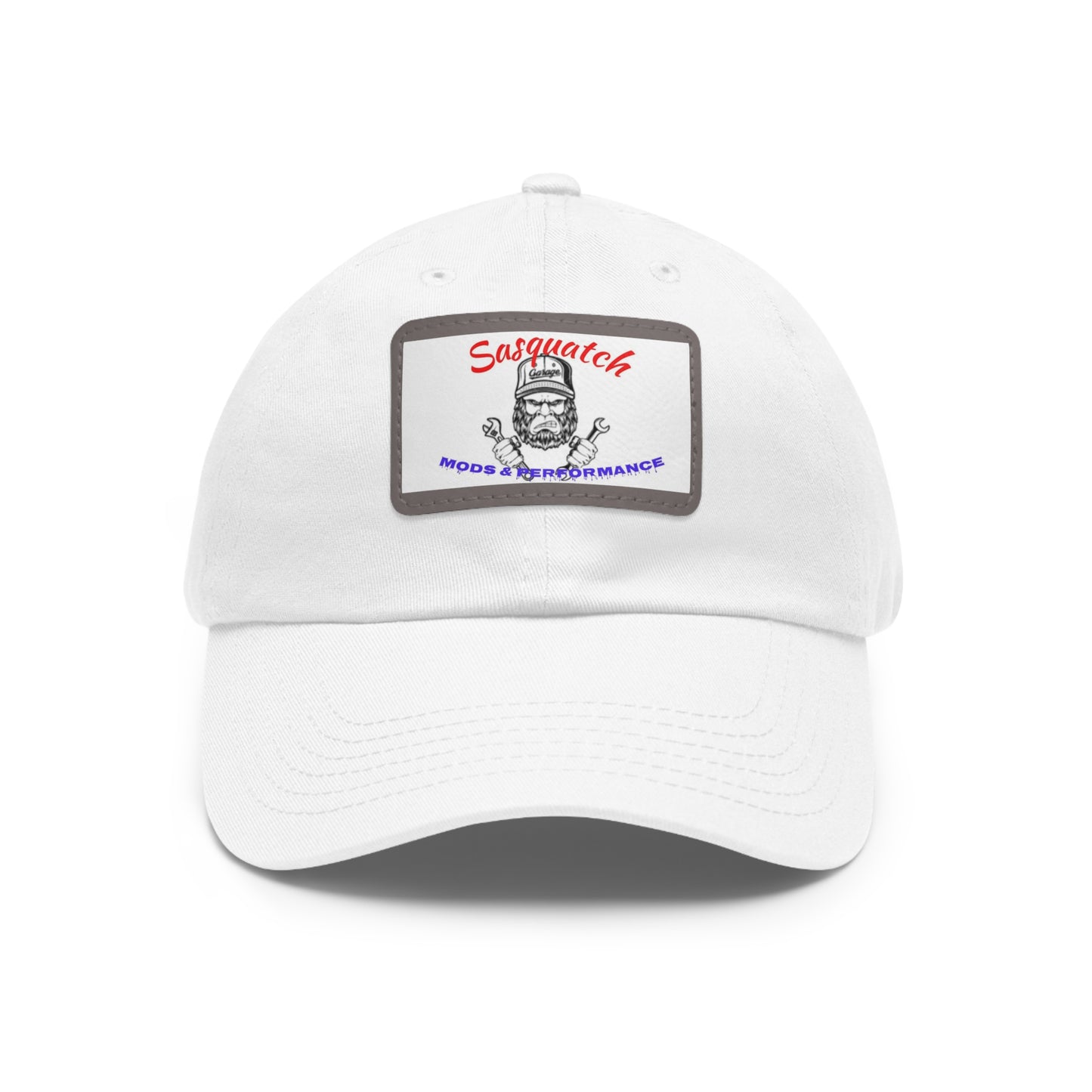 Dad Hat with Leather Patch (Rectangle)