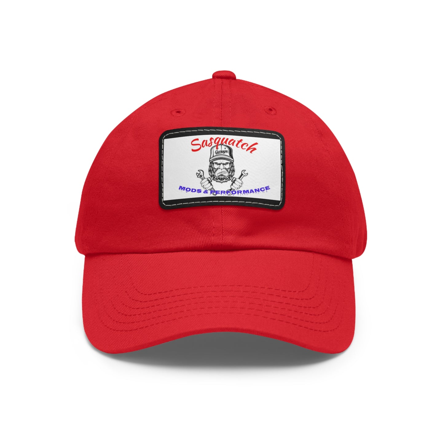 Dad Hat with Leather Patch (Rectangle)